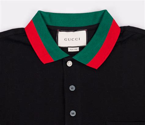 gucci polo green red collar|gucci jersey t shirt.